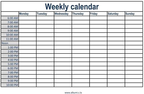 Monthly Calendar Schedule With Time Slots Calendar Inspiration Design
