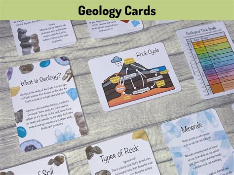 Printable Rocks And Minerals Cards Geography Teaching Etsy