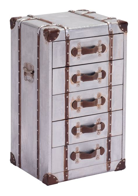 Azurmendi Narrow Trunk Distressed Aluminum