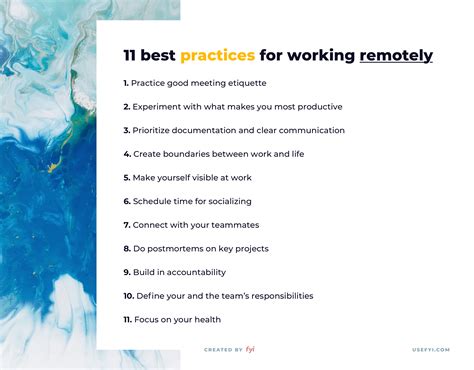 11 Best Practices for Working Remotely