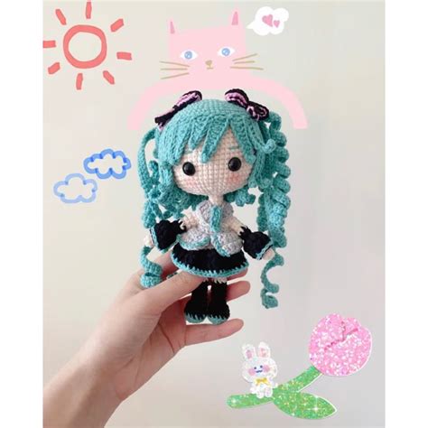 hatsune miku crochet amigurumi miku handmade hatsune miku etsy