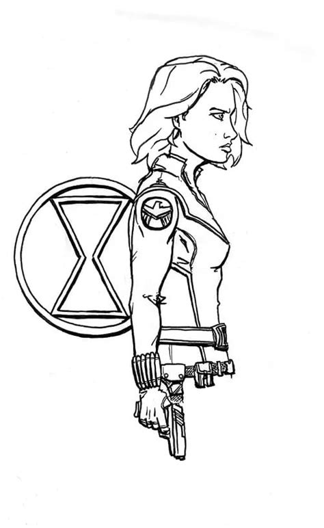 Black Widow Coloring Pages Coloringlib