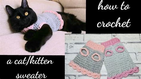 14 free crochet cat sweater patterns blitsy