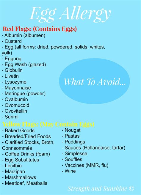 What To Avoid With An Egg Allergy Strength And Sunshine Egg Allergy