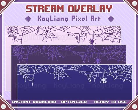 Spooky Twitch Overlay With Scary Spider Web Haunted House Etsy In