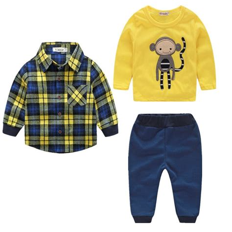 2018 New Summer Baby Boy Clothes Sets Long Sleeve Bodysuit Children