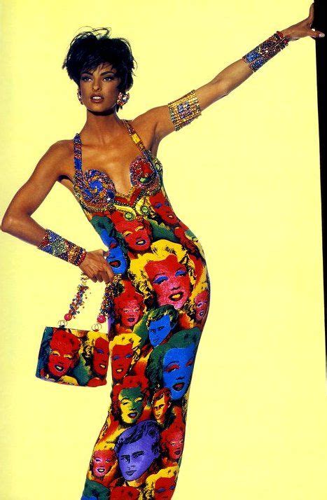 Linda Evangelista In The Andy Warhol Inspired Marilyn Dress By Gianni