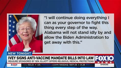 Gov Ivey Signs Anti Vaccine Mandate Bills Into Law Youtube