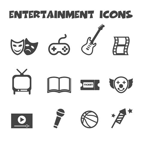 Entertainment Icons Symbol 633299 Vector Art At Vecteezy