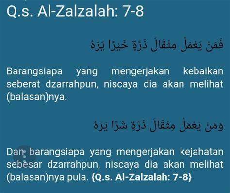 Surat Al Zalzalah Ayat 7 8 Dan Artinya 50 Koleksi Gambar