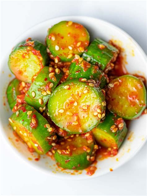 La cucina coreana oimuchim 오이무침 insalata di cetriolo so ok. Spicy Korean Cucumber Salad (Oi Muchim) | Recipe | Korean ...
