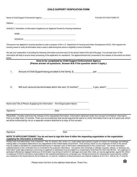 Child Support Letter Free Printable Documents