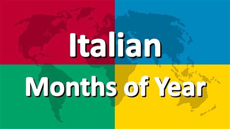 Months In Italian
