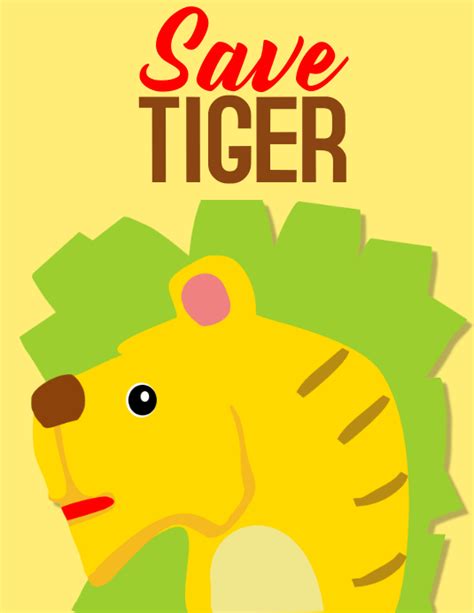 Copy Of Save Tiger Poster Postermywall
