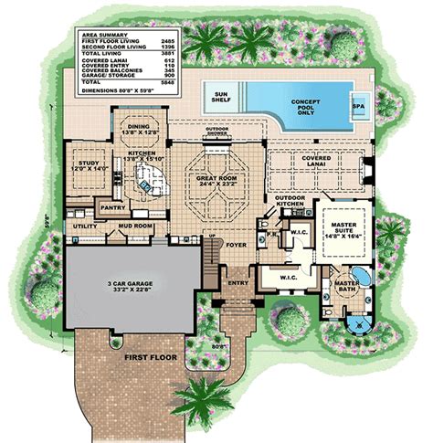 Sensational Mediterranean House Plan 66334we Architectural Designs