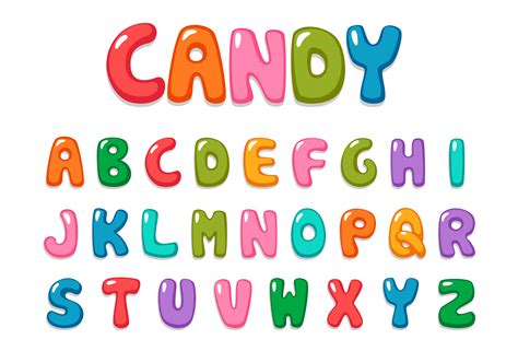 Fun Candy Color Font Set 1265735 Vector Art At Vecteezy
