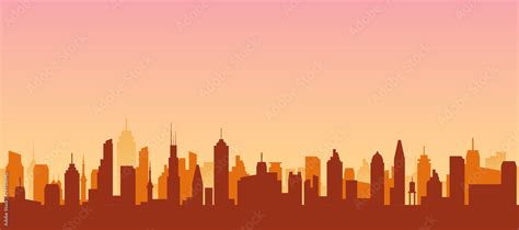 Cityscape Silhouette Urban Illustration City Skyline Building Town