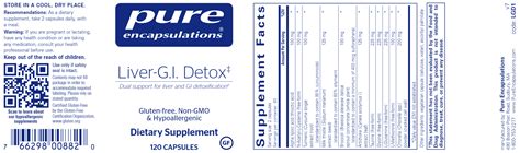 Pure Encapsulation Liver Gi Detox 120 Vcaps Centrespring Md