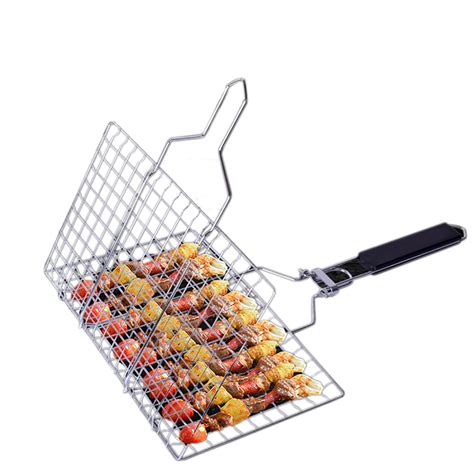 Ouchang Flip Easy Bbq Grilling Basket Large Foldable Portable Non Stick