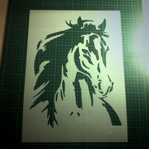 Horse Face Stencil Animal Decor Wall Art Reusable Template Create Cuts