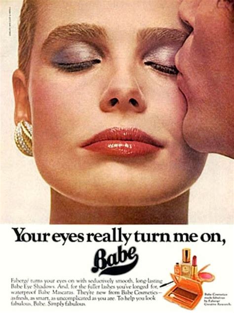 Margaux In An Ad For Babe Cosmetics By Faberge Circa Mid 1970s Vintage Makeup Ads Retro