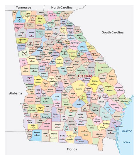 Atlanta Georgia Map Cities Allina Madeline