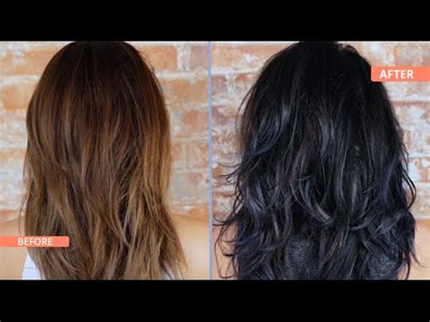 Chestnut brown hair with ombre lowlights are great not only because they look exquisite, but also because they remind of rich creamy chocolate. How to Black & Blue Ombre / Dip Dye Your Hair - YouTube