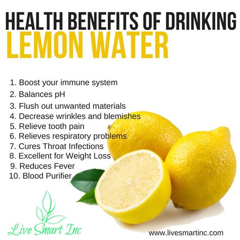 Health Benefits Of Drinking Lemon Water Health Benefits Drinking