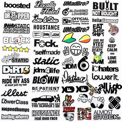 buy jdm 55 piece car decal racing decal sticker jdm accessories racing decale for cars