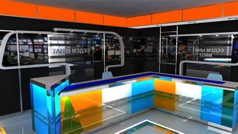 Tmtv News Studio On Behance News Studio Virtual Studio Studio