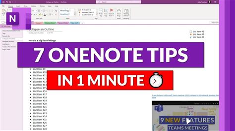 Top 7 Microsoft Onenote Tips And Tricks In 1 Minute ⏱ Shorts Youtube