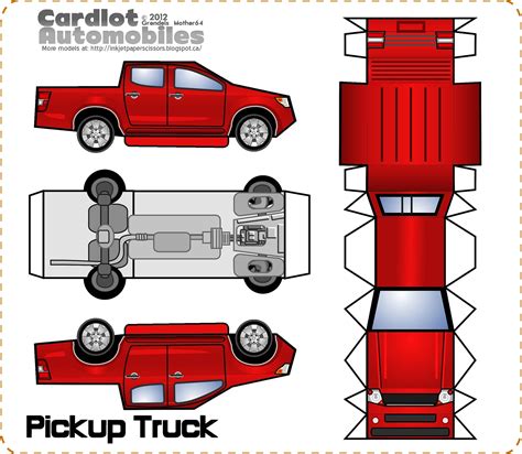 3d Paper Truck Template