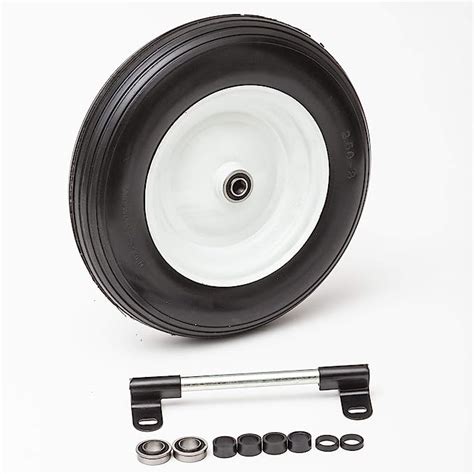 Flat Free Universal Wheelbarrow Tire And Wheel Assembly White Rim