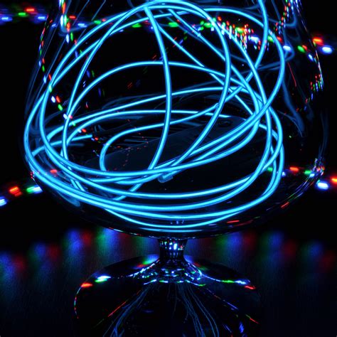 Download Wallpaper 2780x2780 Neon Light Lines Light Painting Glass