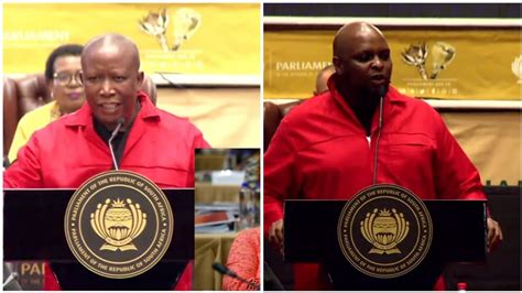 Julius Malema And Floyd Shivambu Shakes Up Parliament Youtube