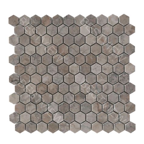 Gray Cloud Marble Mosaic Polished 1 Hexagon Buy Marble Mosaic Gray