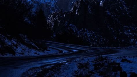 Download Wallpaper 1366x768 Road Mountain Night Starry Sky Tablet