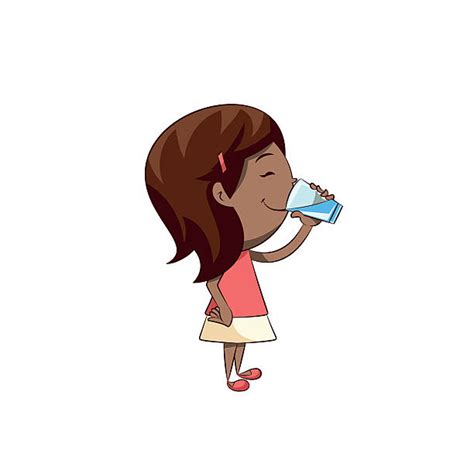 Kid Drinking Water Clip Art Vector Images And Illustrations