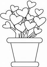 Coloring Plants Vase Coloringsky Flower sketch template