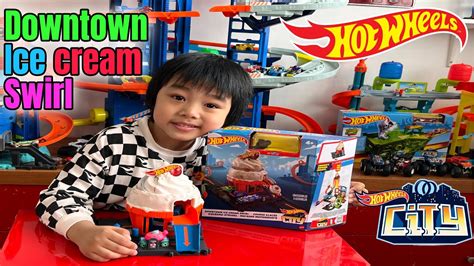 Downtown Ice Cream Swirl Hotwheels Playset Unboxing And Playing YouTube