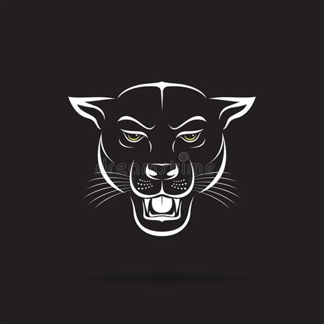Vector Of An Angry Panther Head On Black Background Wild Animal