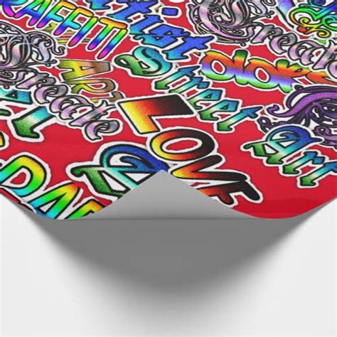 Graffiti Art Colorful Wrapping Paper Zazzle