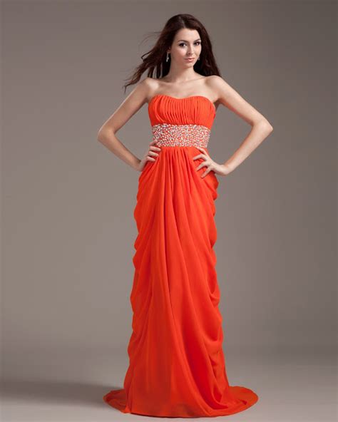 Dressybridal Amazing Red Strapless Prom Dressesglow Like A Fire