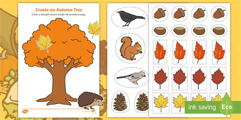 Autumn Tree Cutting Skills Activity Twinkl Teacher Made