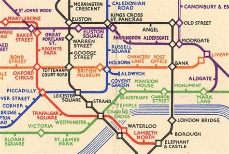 Detail Of Harry Becks 1933 London Underground Map Underground Map
