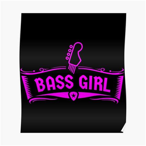 Bass Player Girl Female Bassist Racerback Poster For Sale By Ahiberry74 Redbubble