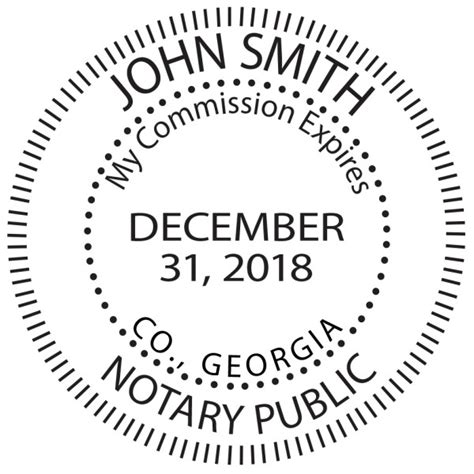 Georgia Notary Public Round Stamp Carousel Checks