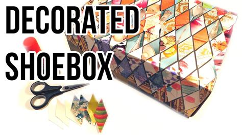 How To Decorate A Shoebox Diy Recycled Crafts Youtube