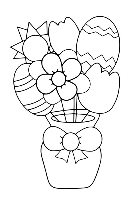 80 printable spring coloring pages for kids. Easter Flowers Coloring Pages - GetColoringPages.com