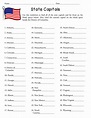 13 Us States And Capitals Worksheets / worksheeto.com